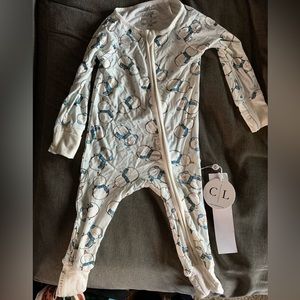 Caden Lane Blue Frosty Friends Collection Onesie BRAND NEW WITH TAGS 6-12 MO.
